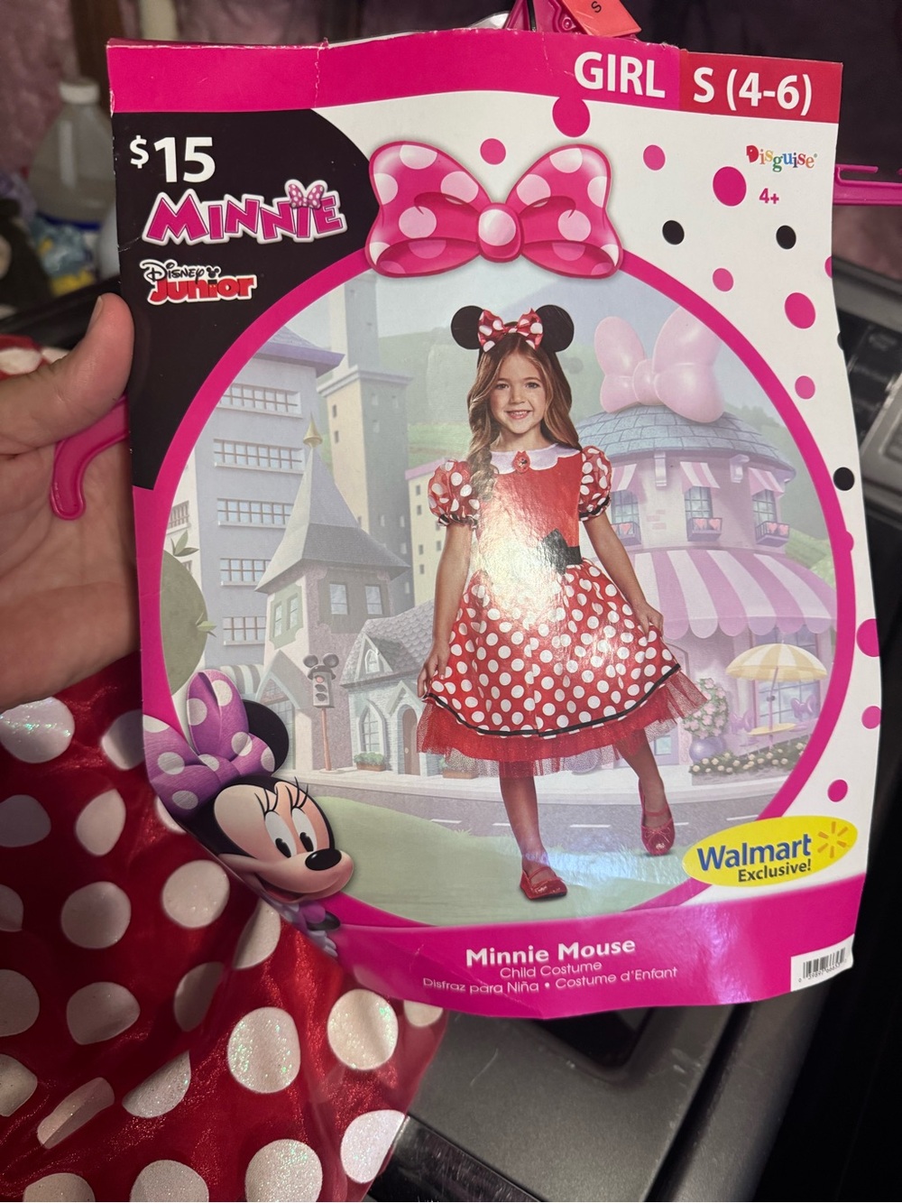Disney Minnie Mouse Red and Pink Polka Dot Girls Costume